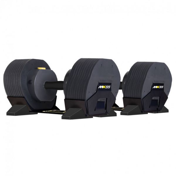 Гантели регулируемые MX Select MX55 24,9 кг (черные, шаг 2,3 кг) пара - 2 штуки