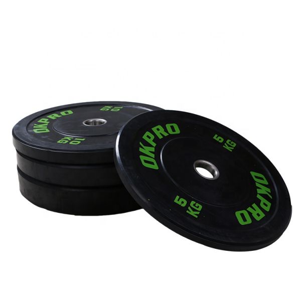 Диск бамперный резиновый Green Logo OKPRO OK2006-1 5 кг