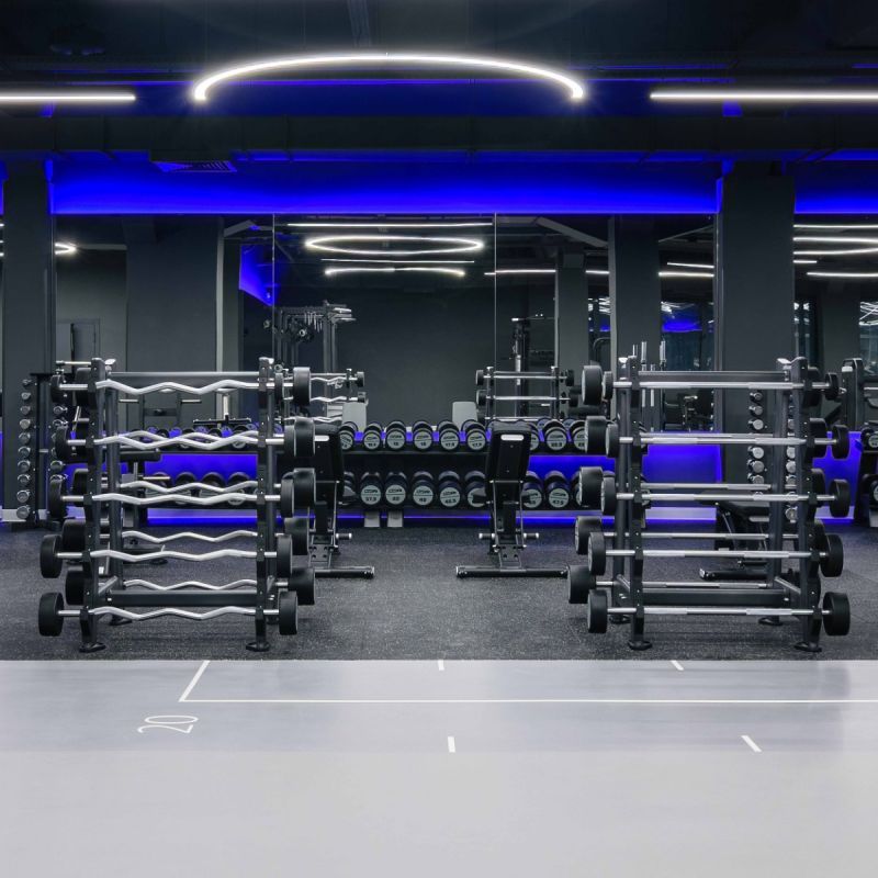 Набор прямых полиуретановых штанг (шаг 5 кг, 5 шт) Profi-Fit 10-30 кг